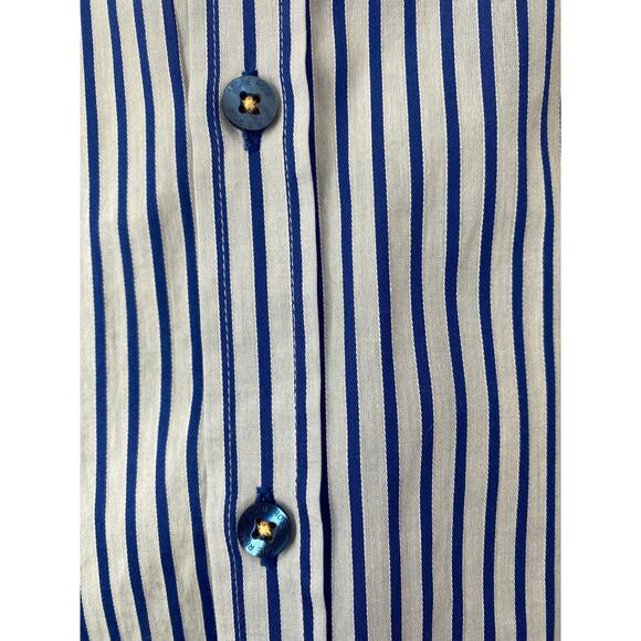 Stone Rose Black Rivet Striped Contrast Cuff Mens Button Down Shirt Size 2 Small - Picture 6 of 10